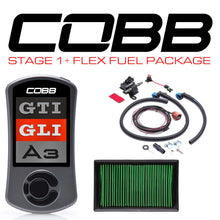 Load image into Gallery viewer, Cobb Stage 1+ Flex Fuel Power Package - Volkswagen GTI 2015-2021 (MK7/7.5) / Jetta GLI 2019-2021 (A7) / Audi A3 2015-2020 (8V)
