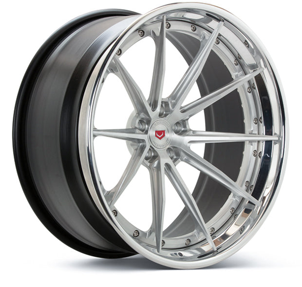 Vossen VPS-1 (3-piece) Forged Gloss Black Center / Gloss Black Lip Wheel w/ OEM Nut - 5x114 24x12.5 - Ferrari Purosangue Rear Fitment