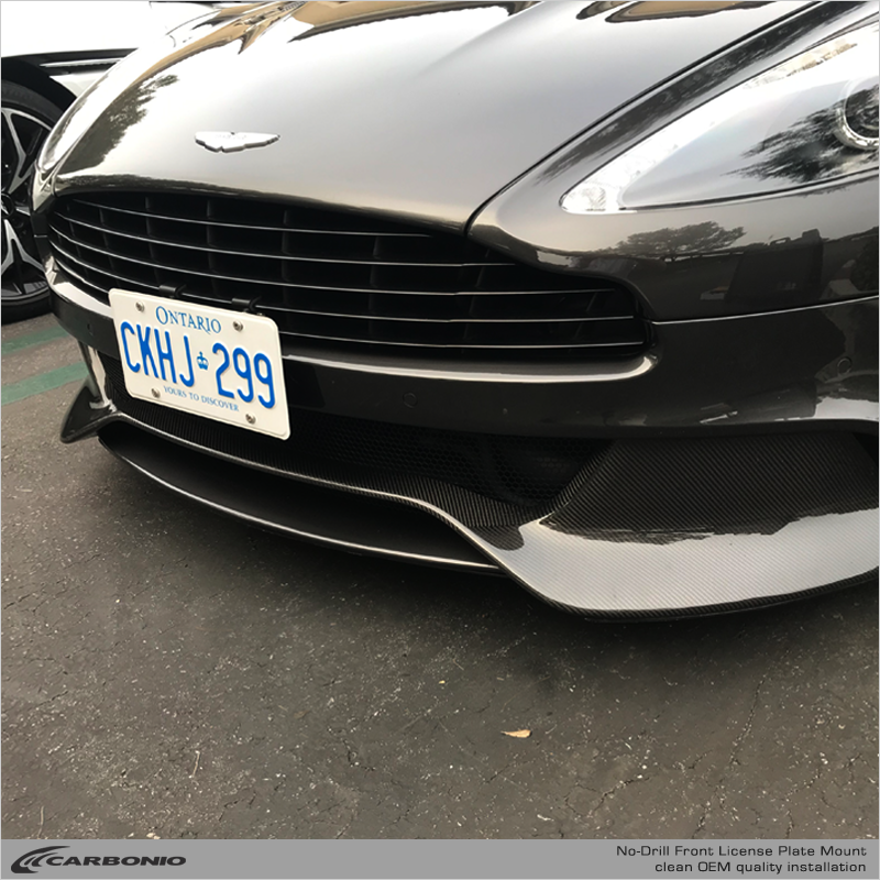 Carbonio No-Drill Front License Plate Mount - Aston Martin Vanquish 2001-2018