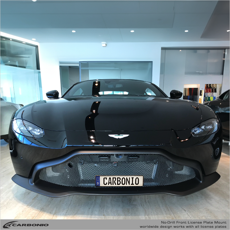 Carbonio No-Drill Front License Plate Mount - Aston Martin Vantage 1993-2026