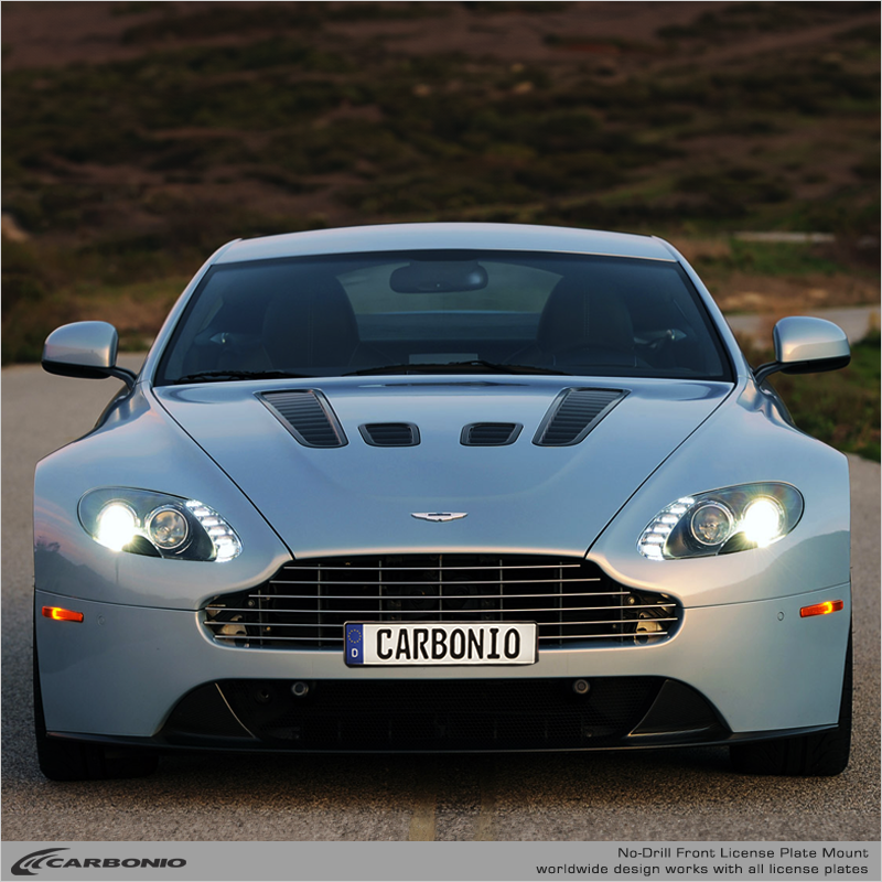 Carbonio No-Drill Front License Plate Mount - Aston Martin Vantage 1993-2026