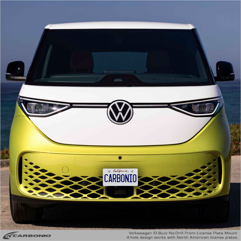 Carbonio No-Drill Front License Plate Mount - Volkswagen ID.Buzz 2025-2027