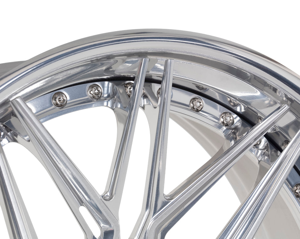 Vossen EVO-5R (3-Piece) Forged Brushed Brickell Bronze Center / Polish Wheel - 5x112 22x10.5 +15