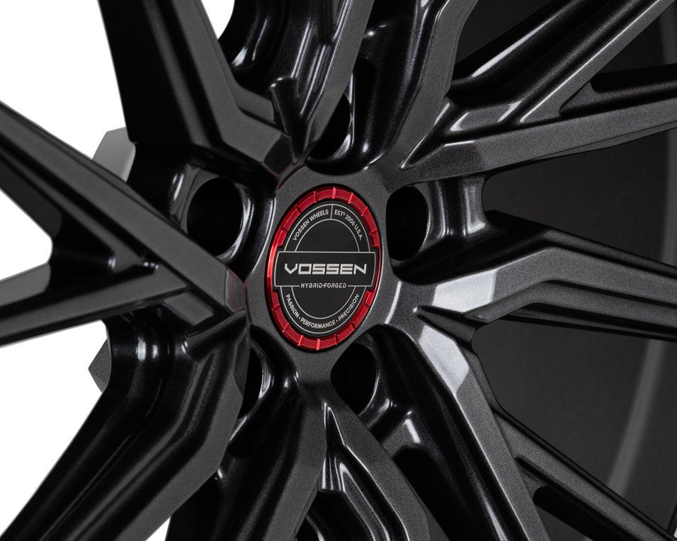 Vossen HF-4T Hybrid Forged Deep Anthracite Left Side Wheel - 5x120 20x10 +25 - Tesla Model S Plaid Fitment