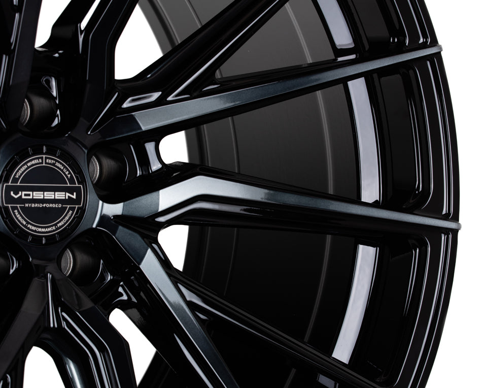Vossen HF-4T Hybrid Forged Deep Tinted Gloss Black Left Side Wheel - 5x112 20x10.5 +42