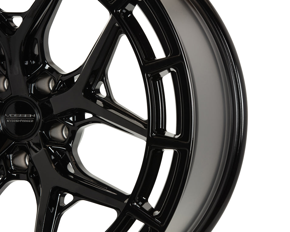 Vossen HFX-1 Hybrid Forged X Deep Gloss Black Wheel - 5x112 22x9.5 +25