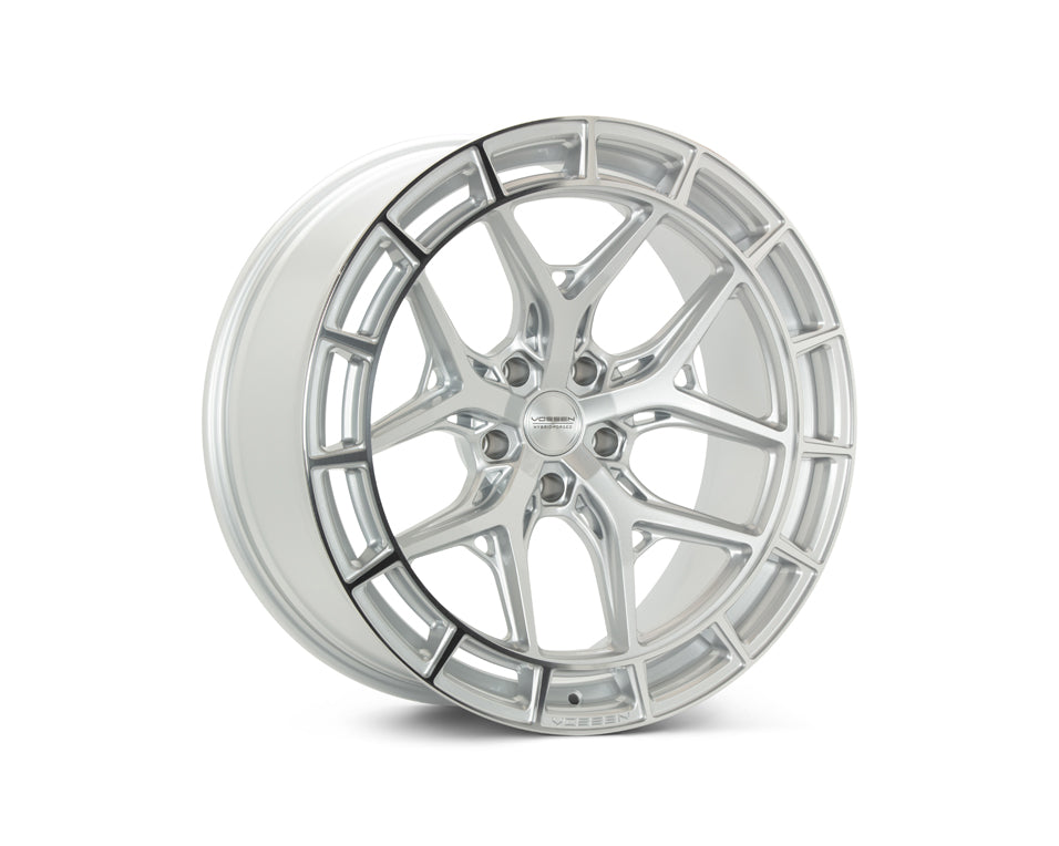 Vossen HFX-1 Hybrid Forged X Deep Silver Polished Wheel - 5x114.3 20x10.5 +45