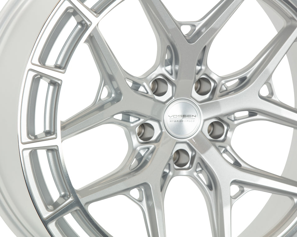 Vossen HFX-1 Hybrid Forged X Deep Silver Polished Wheel - 5x114.3 20x10.5 +45