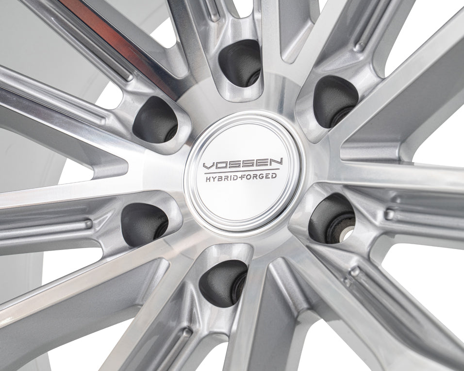 Vossen HFX-6 Hybrid Forged X Deep Silver Polished Wheel - 6x135 24x10 +25