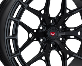 Vossen LC3-01 Forged Deep w/ OEM Cap Satin Black Wheel - 5x112 22x10 +22 - AMG GT Coupe 24+ Front Fitment