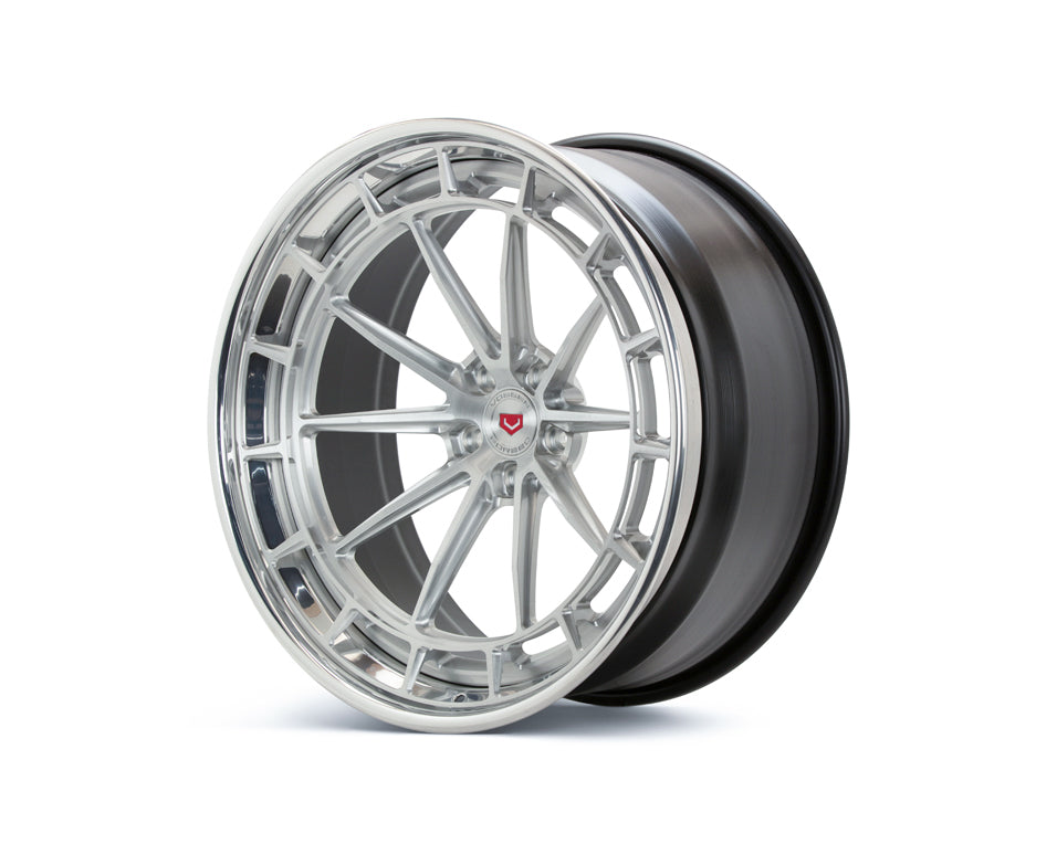 Vossen LC3-04 (3-piece) Forged Brushed Center / Polish Lip Wheel - 5x130 22x9.5 +50 - Bentley Continental Front Fitment
