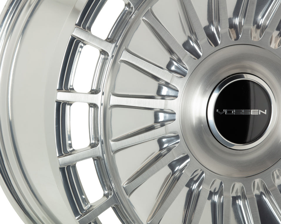 Vossen S21-12 Forged Polished Gloss Clear Wheel w/ Lincoln Floating Cap - 5x127 22x9 - 60S Continental Fitment