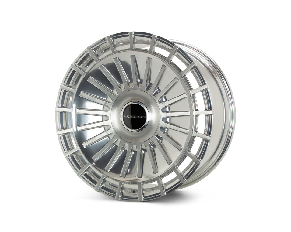 Vossen S21-12 Forged Polished Gloss Clear Wheel w/ Lincoln Floating Cap - 5x127 22x9 - 60S Continental Fitment