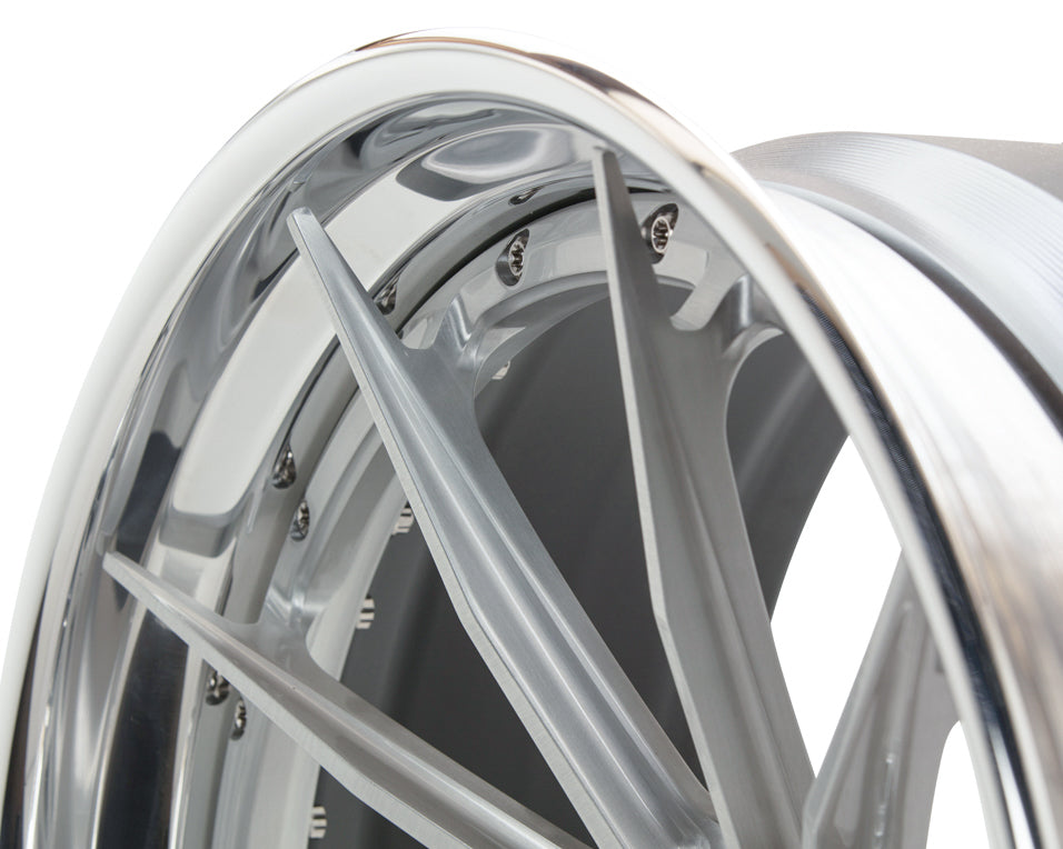 Vossen VPS-1 (3-piece) Forged Gloss Black Center / Gloss Black Lip Wheel w/ OEM Nut - 5x114 24x12.5 - Ferrari Purosangue Rear Fitment
