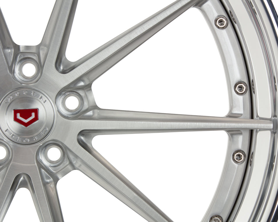 Vossen VPS-1 (3-piece) Forged Gloss Black Center / Gloss Black Lip Wheel w/ OEM Nut - 5x114 24x12.5 - Ferrari Purosangue Rear Fitment