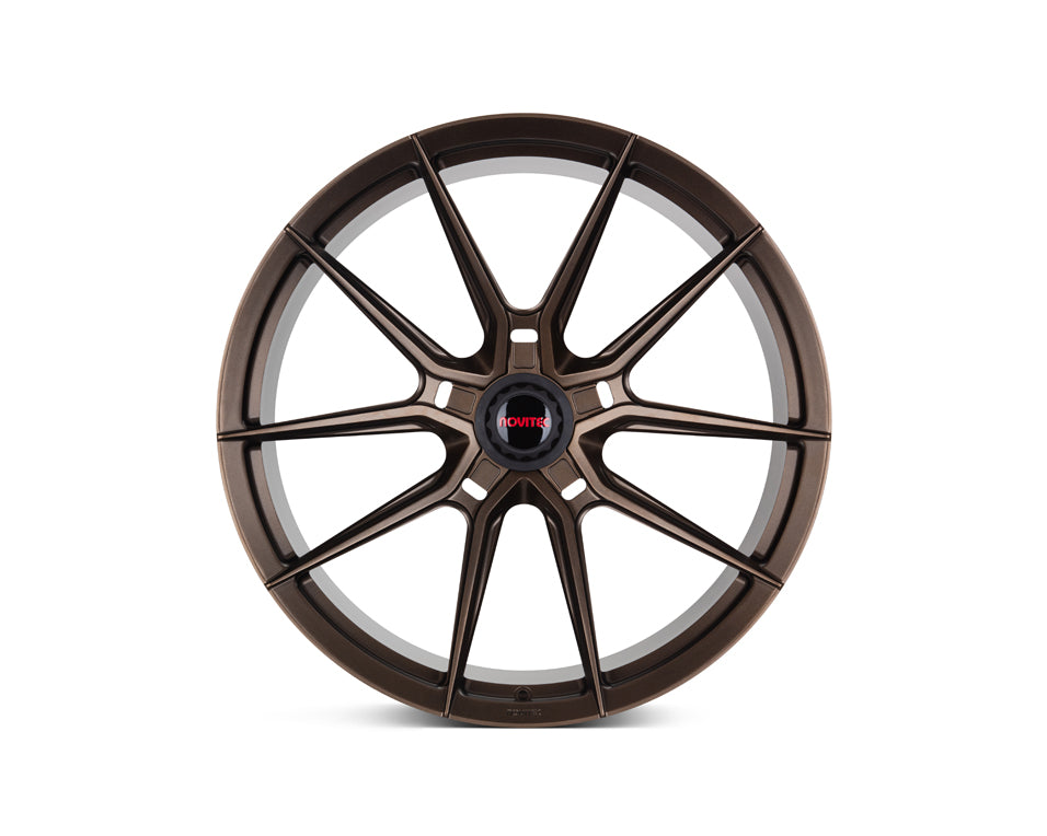 Vossen X Novitec NF10 Forged Satin Bronze Wheel - 5x114 22x12.5 +46 - Ferrari 812 Rear Fitment