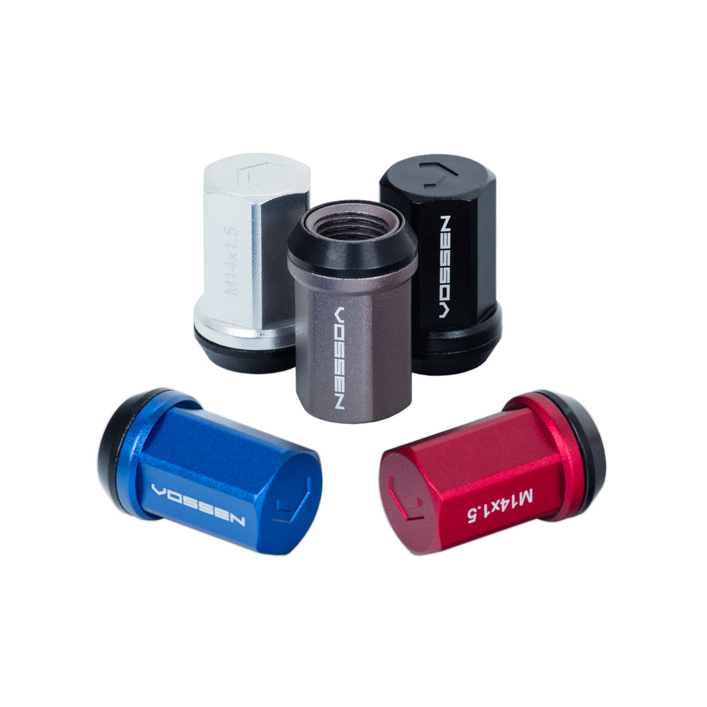 Vossen 55mm Lug Nuts (14x1.5; 19mm Hex; Cone Seat; Silver) Set of 24 - Universal Fitment