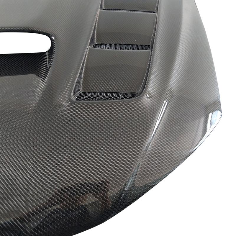 JDMuscle Carbon Fiber Hood V3 w/ Heat Extract - Subaru WRX / STi 2008-2014