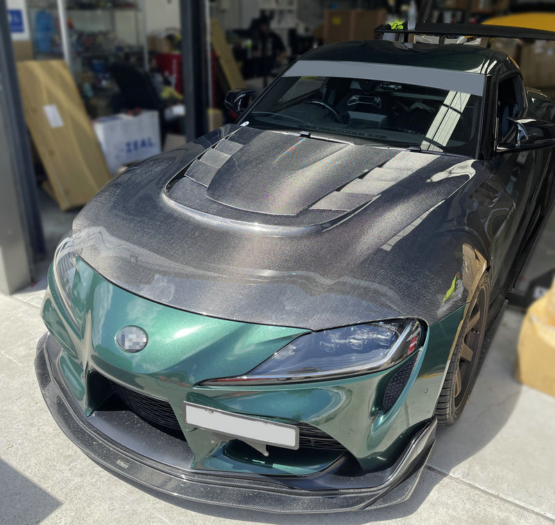 JDMuscle Tanso Carbon Fiber Hood VS Style  - Toyota Supra 2020-2025