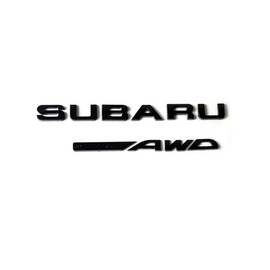 Racing Art Subaru Symmetrical AWD Trunk Emblem - Black/Red/Neon Yellow/White [Universal, Including WRX / STI / Forester / Crosstrek]