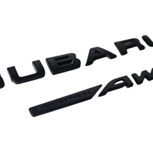 Load image into Gallery viewer, Racing Art Subaru Symmetrical AWD Trunk Emblem - Black/Red/Neon Yellow/White [Universal, Including WRX / STI / Forester / Crosstrek]