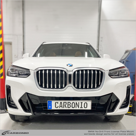 Carbonio No-Drill Front License Plate Mount - BMW X3 (G01 LCI) 2022-2024