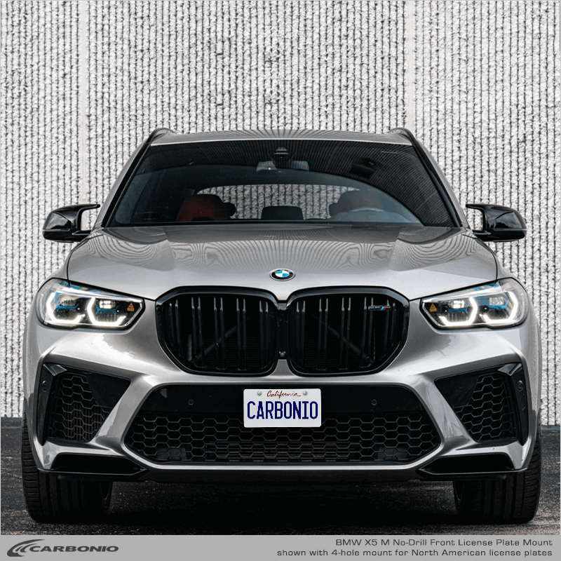 Carbonio No-Drill Front License Plate Mount - BMW X5 M (F15/G05) 2015-2023