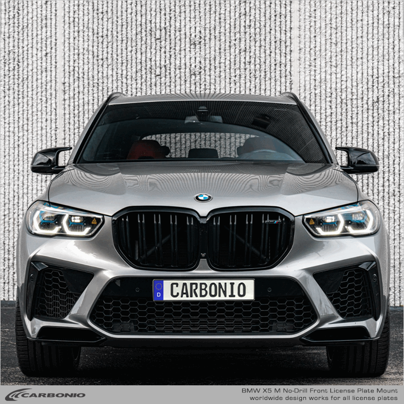 Carbonio No-Drill Front License Plate Mount - BMW X5 M (F15/G05) 2015-2023