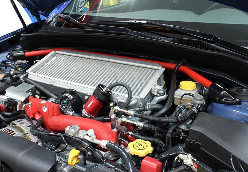 Perrin 08-21 WRX/STi Front Red Strut Brace