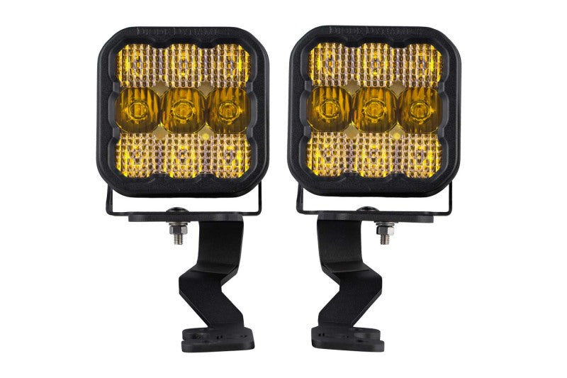 Diode Dynamics Stage Series SS5 Sport Yellow Combo Backlit Ditch Light Kit - Toyota Tundra 2022-2026