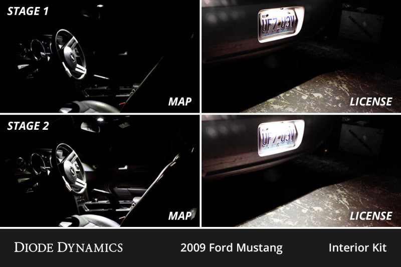 Diode Dynamics Stage 2 Interior LED Conversion Kit - Ford Mustang 2005-2009