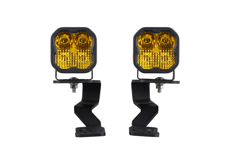 Diode Dynamics Stage Series SS3 Sport Yellow Combo Backlit Ditch Light Kit - Toyota Tundra 2022-2026