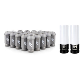 Mishimoto Steel Locking Lug Nuts 24pc Silver Set - M14x1.50