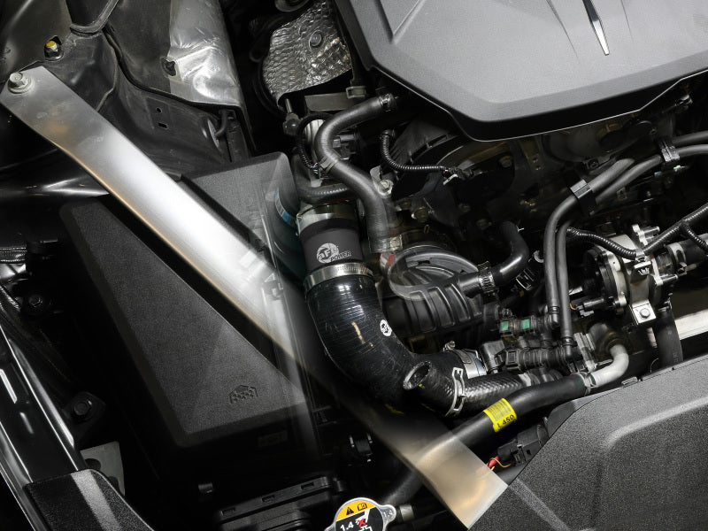 aFe BladeRunner 2-1/2 IN Aluminum Hot Charge Pipe Black - Kia Stinger 2.5T 2022-2023
