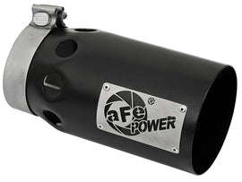 aFe Rebel XD Series 4 IN 409 Stainless Steel Black Exhaust Tip - Universal