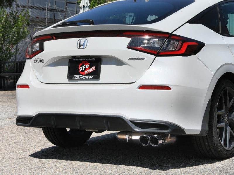 aFe POWER Takeda 2.5in 304 SS Catback Exhaust w/ Polished Tips - Honda Civic Sport 2.0L 2022-2025