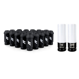 Mishimoto Steel Locking Lug Nuts 24pc Black Set - M14x1.50
