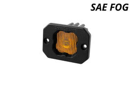 Diode Dynamics SSC1 Yellow SAE Fog Flush Mount ABL LED Pod (Single) - Universal