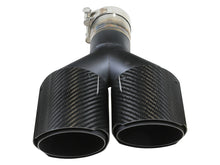 Load image into Gallery viewer, aFe Takeda 2-1/2&quot; 304 Stainless Steel Carbon Fiber Right Exhaust Tip - Universal