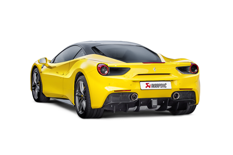 Akrapovic Titanium Slip-On Line Exhaust w/ Carbon Tips - Ferrari 488 GTB/488 Spider 2016-2019