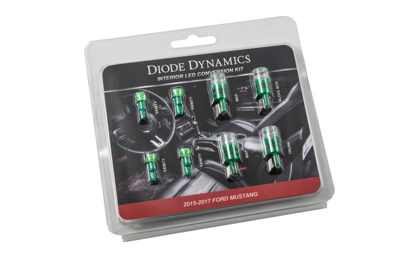 Diode Dynamics Stage 1 Green Interior LED Conversion Kit - Ford Mustang 2015-2017