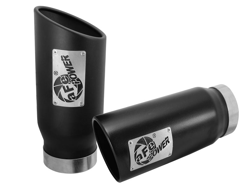 aFe MACH Force-Xp 4" Stainless Steel Black Exhaust Tips - Universal