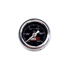 IAG Performance 0-100 PSI Liquid Filled Fuel Pressure Gauge (Black Face) - Multiple Subaru Models w/ Aftermarket FPR