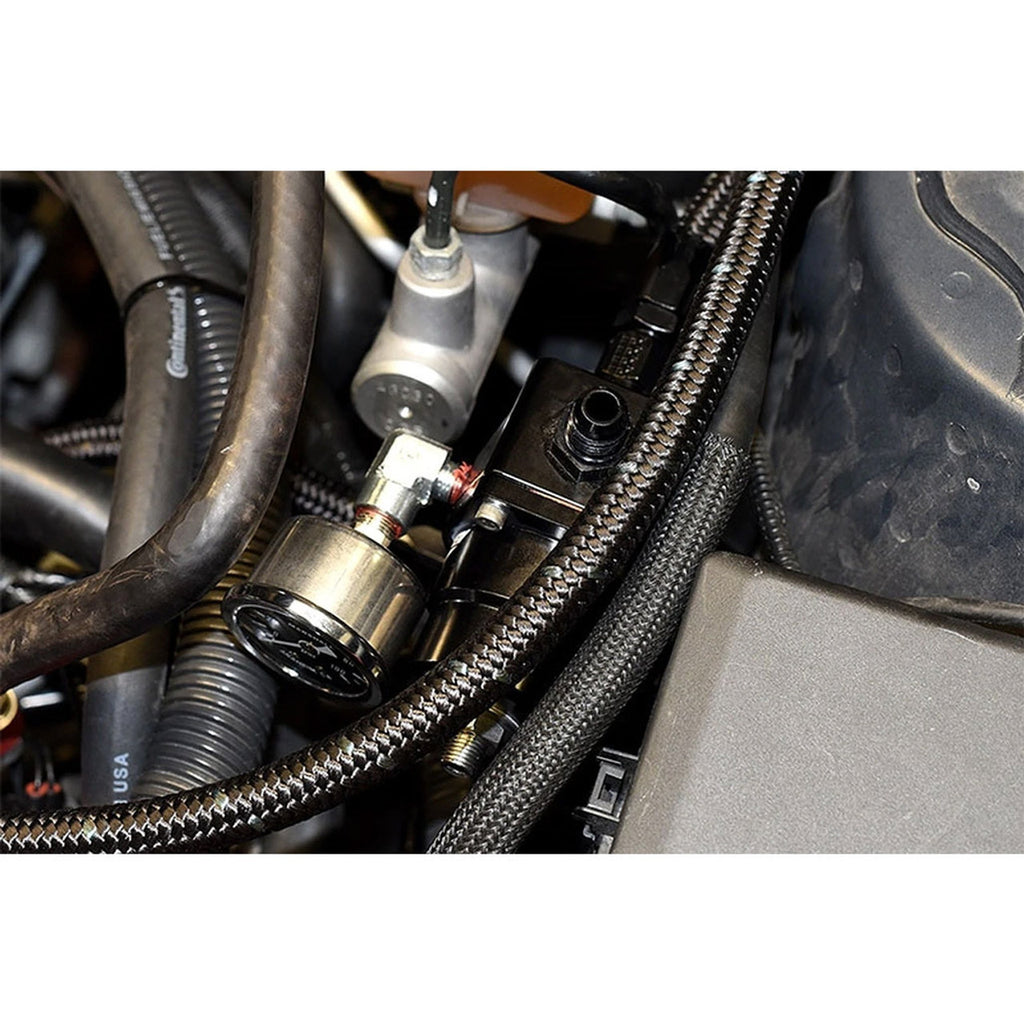 IAG Performance 0-100 PSI Liquid Filled Fuel Pressure Gauge (Black Face) - Multiple Subaru Models w/ Aftermarket FPR