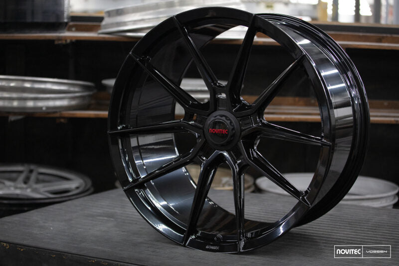 Vossen X Novitec NF10 Forged Gloss Black Wheel - 21x9.5 +28 - Ferrari SF90 Front Fitment