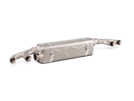 Akrapovic Titanium Slip-On Line Exhaust w/ Tips & Gloss Carbon Diffuser - Porsche 911 Turbo/Turbo S (991.2) 2017-2019