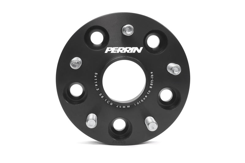 Perrin 25mm Black Wheel Spacers 5x114.3 BP w/56mm Hub - Various Subaru Models