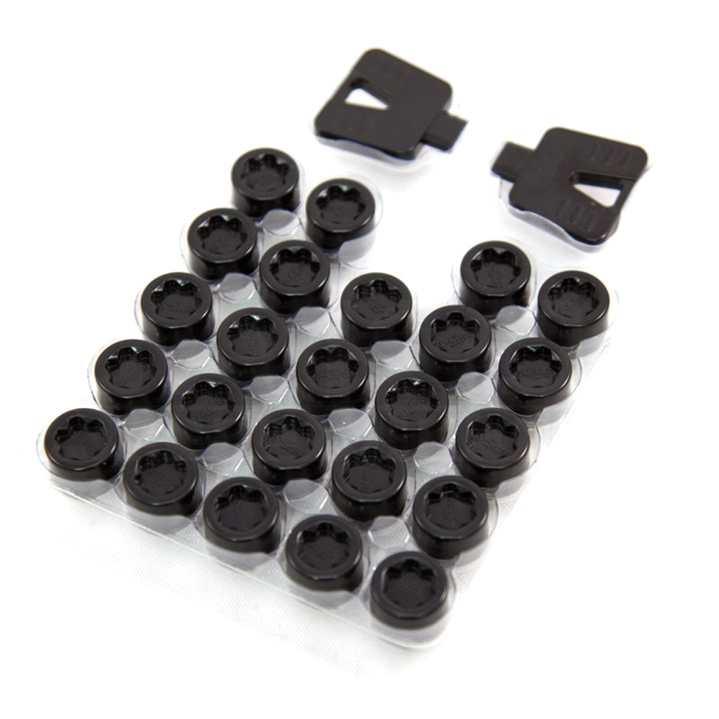 Wheel Mate Muteki SR45-S Black Plastic Cap Set - Universal