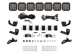 Diode Dynamics SS5 7-Pod Driving White Sport CrossLink Lightbar Kit - Prinsu/Sherpa Roof Racks