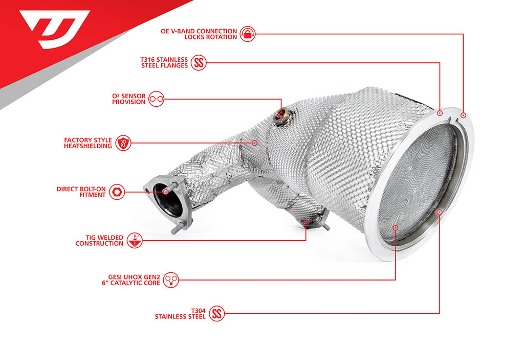 Unitronic Performance Catted Downpipe - Audi S4/S5 3.0TFSI (B9) 2018+